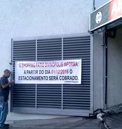 SHOPPING PÁTIO DIVINOPOLIS,  ao avisar que cobrará estacionamento, causa polêmica nas redes sociais – Uns favoráveis, outros contra